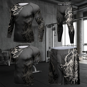 Venta al por Mayor de Rashguards para MMA y BJJ, Diseño Personalizado, Elegantes, Compresivos, de Manga Larga, para Hombre, en Spandex/Poliéster, UPF50+ - Product Image 1