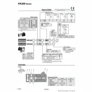 Électrovanne pneumatique SMC VK332V-5D-01 pièces pneumatiques - Product Image 1