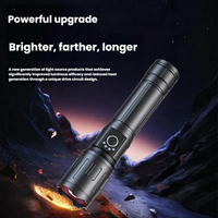 Projecteur LED personnalisable en alliage d'aluminium, étanche IP65, rechargeable par USB, à focalisation réglable, portée de faisceau 1000M+, CRI 90 élevé, 2000 Lumens