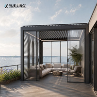 Toit à lames orientables en aluminium pour entrepreneurs en bâtiment, sur mesure, pergola de restaurant, patio, imperméable, ombrageant