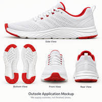 Semelle intermédiaire en EVA moulée par injection OEM et semelle extérieure en TPR collée avec construction flexible pour les baskets de sport pour enfants et juniors