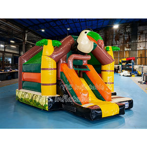 Castillo Inflable Comercial con Tobogán Temático de Jungla, Castillo Hinchable Tropical para Niños, Ideal para Alquiler en Fiestas y Eventos - Product Image 3