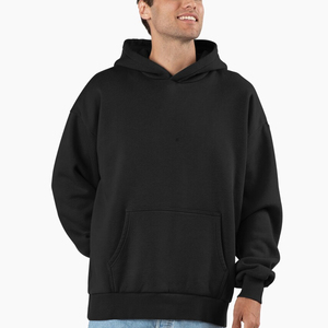 Sweat à capuche léger et respirant pour homme, doublé, en mélange doux polyester/coton, anti-plis, écologique, design minimaliste - Product Image 1