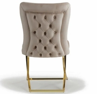 Chaise de salle à manger moderne de luxe en velours et acier inoxydable Chaise de mobilier pour hôtel et restaurant