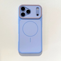 Casing PC Desain Hewan Magnetik dengan Warna Dua Nada Frosted untuk 16/17/18 Pro Max
