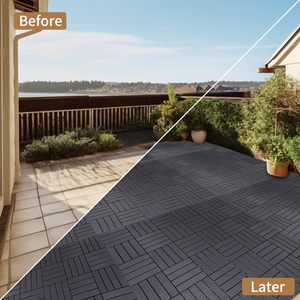 Giá rẻ bên ngoài PP cơ sở sàn gạch lồng vào nhau Nhựa <span class=keywords><strong>WPC</strong></span> decking gạch ngoài trời - Product Image 6