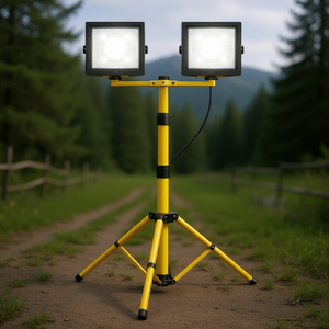 Proiettore LED TIGER 2x100W con Supporto a Treppiede, Faro da Lavoro per Esterni - Product Image 3