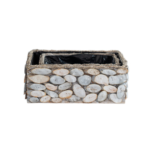 Jardinière rectangulaire créative en bois avec doublure en plastique pour la décoration de jardin en extérieur - Product Image 2