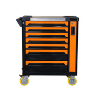 Armoire à outils mobile d'atelier à 7 tiroirs en acier, sur roulettes, capacité 300 kg, personnalisable OEM, avec serrure à clé - 4S Store Car