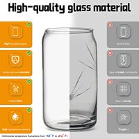 Bouteille d'eau en verre borosilicate personnalisable avec LOGO, réutilisable, avec couvercle en bambou et paille, en forme de canette