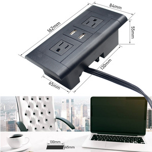 Bàn khách sạn nhà bếp hội nghị đồ nội thất lõm 1.5m Điện Dải Ổ cắm ổ cắm với 2 cổng USB - Product Image 2