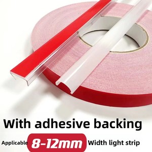 Perfil de PVC Autoadhesivo Tipo U para Cableado Industrial y Fijación de Tiras de Luz, Fácil de Cortar, Instalación sin Perforaciones - Product Image 6