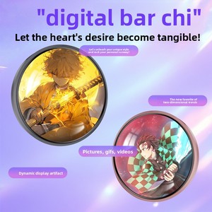 Colgante Electrónico Inteligente Demon Slayer <span class=keywords><strong>Shinobu</strong></span> y Giyuu, Regalo, Insignia LED Demon Slayer con Control por App, Adorno de Anime - Product Image 2