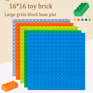 16*16 fai da te bordo dritto piastra di base di grandi particelle Classic MOC <span class=keywords><strong>Building</strong></span> <span class=keywords><strong>Blocks</strong></span> piastra di base giocattoli per bambini multifunzione pratico - Product Image 1