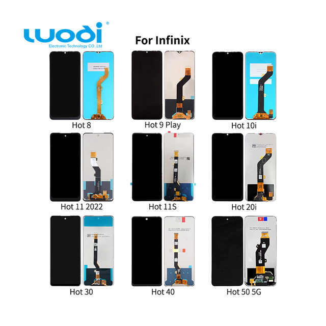 Wholesale Factory for Infinix Lcd Hot 8 9 Play 10i 11 2022 Hot 11S Hot 20i Hot 30 Hot 40 Hot 50 5G Mobile Phone Touch Screen Lcd