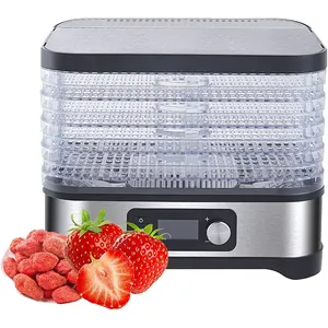 Digital Food Dehydrator Dryer Freeze Dryer Machine for Home 24 Hour Timer Temperature Setting Food Dehydrator