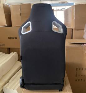 Sièges baquet de course Jiabeir universels <span class=keywords><strong>RECARO</strong></span> SR3 en daim bleu avec rails à double verrouillage pour usage automobile – Vente chaude - Product Image 5