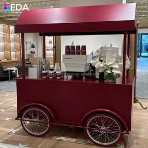 Carrito de Dulces LEDA con Diseño Floral Vintage, Carrito Móvil para Servir Golosinas con Flores para Bodas, Fiestas y Eventos - Product Image 2