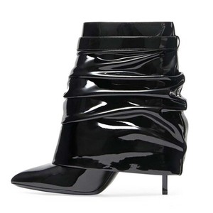 Nuovi stivaletti <span class=keywords><strong>con</strong></span> lucchetto da <span class=keywords><strong>donna</strong></span> a punta sottili <span class=keywords><strong>tacco</strong></span> alto per <span class=keywords><strong>donna</strong></span> - Product Image 2