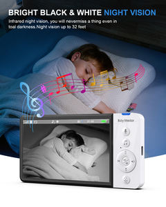 กล้องวงจรปิดสำหรับเด็ก ABM720S ขนาด 5 นิ้ว ความละเอียด 1080P FHD พร้อม WiFi ควบคุมผ่านแอพมือถือ มองเห็นในเวลากลางคืน กล้องขนาดเล็กแบบหุ่นยนต์ - Product Image 5