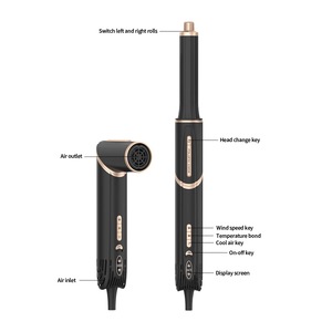 2000w Peigne à lisser les cheveux en céramique Brosse à <span class=keywords><strong>air</strong></span> chaud 5 en 1 Brosse à <span class=keywords><strong>air</strong></span> chaud pour cheveux Rose Électrique Métal OEM Nova Sèche-cheveux - Product Image 4