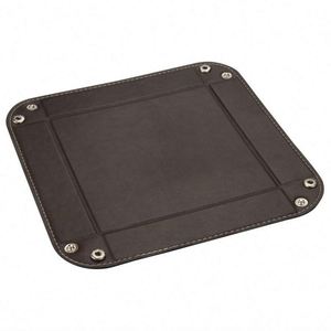 PU Leather Foldable Storage Box Tray <b>Square</b> <b>Key</b> Wallet Coin Organizer Desktop & Drawer Accessory Set for Home & Office Use - Product Image 3