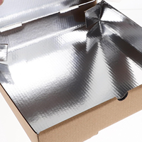 Individuelles Logo Matt Laminierte Wellpappe Aluminiumfolie Isolierte Versandboxen aus Recyclingmaterial mit Thermofutter für Meeresfrüchte und Sushi