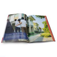 Service d'impression de brochures de produits personnalisées avec pelliculage brillant, impression offset CMJN et reliure à fil, pour la vente en gros