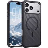 Nouvelle coque de téléphone translucide mate à motif ondulé pour iPhone 18 17 Pro Max, coque antichoc en TPU PC magnétique pour iPhone 17 Air