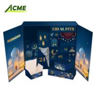 Boîte Cadeau Calendrier de l'Avent Luxe 2025, Vide 30 Jours, Compte à Rebours Ramadan et Petit Eid Mubarak pour Enfants