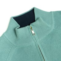 AiNear Vente en gros Logo personnalisé Design Oem & Odm Pull-over en coton à manches longues, col montant, fermeture éclair pour hommes Pull-over en tricot de tennis