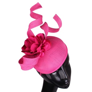 Women Hemp Feather Hairband Fascinator Vintage Ladies Flapper Feather <strong>Hair</strong> <strong>Band</strong> for Women Church <strong>Wedding</strong> Kentucky Hat Accessory - Product Image 1