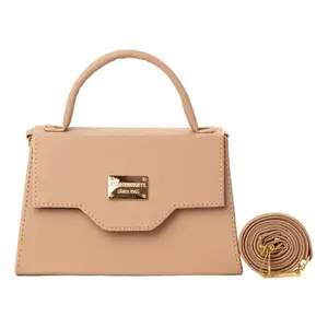 Fana Fashions Leonor Bolsa de maquillaje 20x14x7 cm de cuero PU con cierre magnético cruzado para mujer estilo clásico de color sólido - Product Image 3