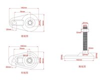 Pieds de nivellement robustes en acier inoxydable 304 avec trou de montage, pieds de machine réglables M12-M30 pour équipement industriel