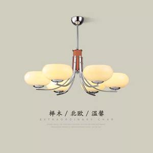 Lustre LED de style scandinave vintage français, taille moyenne, hauteur réglable, installation facile, lumière chaude, salon, chambre à coucher - Product Image 4