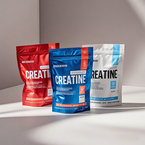 Emballage en plastique de poudre de pochette Ziplock debout en feuille d'aluminium avec impression couleur personnalisée sac de créatine pour supplément <span class=keywords><strong>monohydrate</strong></span> - Product Image 5