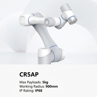 Bras de robot collaboratif industriel DOBOT CR5AP, étanche à l'eau et à la poussière IP68, charge utile de 5 kg, portée de 900 mm, pour environnements difficiles