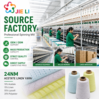 Fil à tricoter écologique mat et frais en mélange d'acétate, de lin et de lyocell 24NM pour robes de luxe d'été, couleur personnalisée, fourniture directe usine