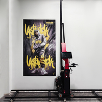 Imprimante murale UV double mode MK01 avec système de rail à roues, câble à ressort et connexion rapide, pour intérieur et extérieur, certifiée CE