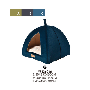Lit-caverne pour animaux de compagnie en peluche de qualité supérieure, vente en gros, nid douillet et confortable pour chiens et chats, maison pour animaux de compagnie ronde et recouverte - Product Image 6