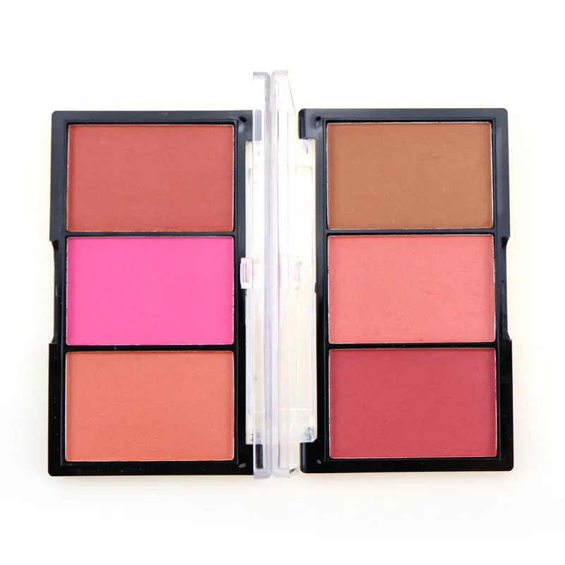 Großhandel 3 Color Blusher Cosmetic Blush Palette Private Label Hochwertiges Puder Makeup Blush