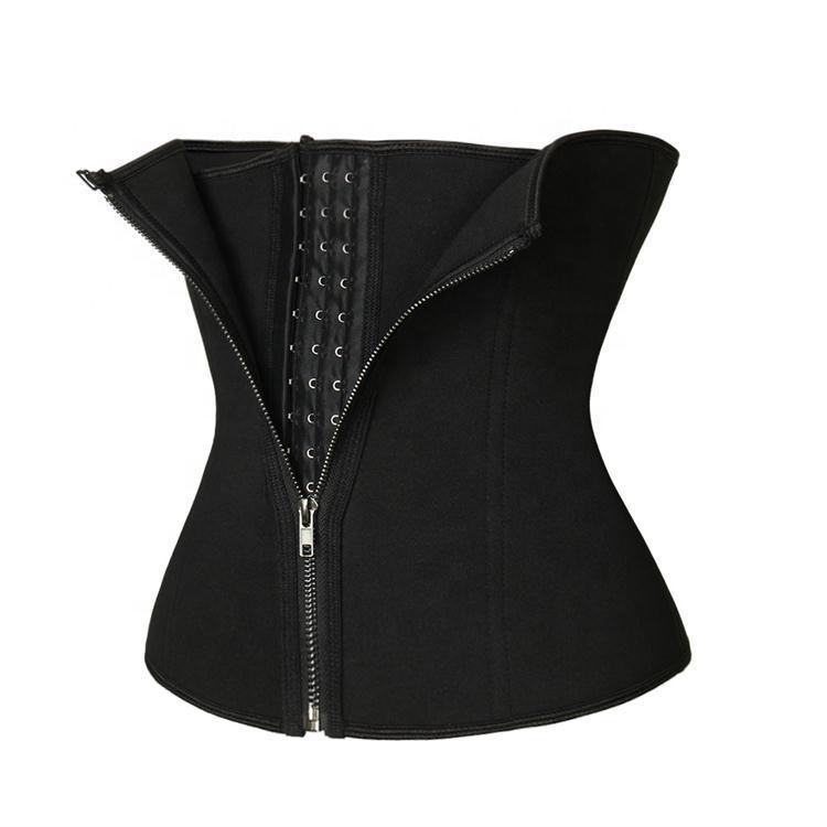 Wholesale Front Zipper with hooks Adjustable Women Tummy Control Waist Girdles Corset Neoprene Waist Girdle