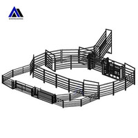 Clôtures de cheval vert de bétail en métal faciles à assembler panneau de corral de haute qualité galvanisé cour de bétail soudée à revêtement électrique