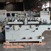 PINLIANG Nouvelle version de la machine à dégauchir automatique double face pour le travail du bois avec scie à refendre multi-lames, moteur 380V 35.2kw