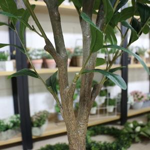 Hojas de seda artificiales grandes decorativas, árbol de olivo para decoración de interiores y exteriores con frutas, venta al por mayor de fábrica - Product Image 5