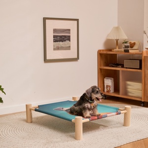 Cuccia per Animali Domestici Impermeabile e Staccabile con Motivi Animali, Letto per Cani e Gatti con Gambe in Legno Rialzate dal Suolo - Product Image 6