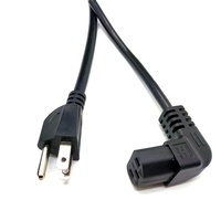 Cable de extensión japonés macho a hembra, 2m, negro, 125v, 3 pines, 3x0, 75 mm2