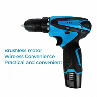 Perceuse à percussion sans fil industrielle portable 10 mm avec visseuse à vitesse variable, batterie lithium-ion 12 V, ensemble d'outils à main