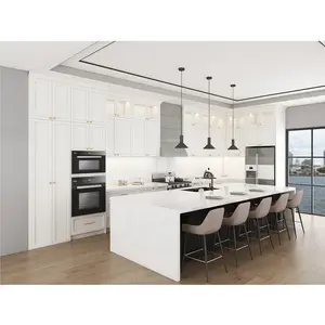 CBMmart amerikan Shaker tarzı mutfak yüksek dolap büyük kiler depolama ile Modern beyaz mutfak