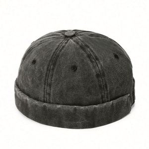 Casquette de baseball sans visière en denim délavé, style vintage, personnalisée, sportive et formelle, avec impression en relief, vente en gros directe usine - Product Image 5